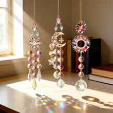 Colorful Diamond Crystal Light-Catching Hanging Decor, Suitable For Home Decor/Garden Decor/Christmas Decor/Halloween Decor/Mother's Day Gift - Multicolor - View 7