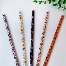 30pcs Halloween Straight Straws - Includes Pumpkin, Bat, Spider Web And Skull Patterns, Black And Orange Color Scheme, Suitable For Halloween Party Supplies And Birthday Decorations, Mixed Styles, Reusable Daily Straws - Multicolor - View 10