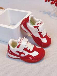 New SPORT Kids Retro Sports Shoes, Hook And Loop Easy On/Off, Durable Sole, Baby Shoes - Red - View 4