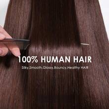 Smilegirl Chocolate Brown 13x4 HD Lace Front Human Hair Wig 26 Inch 250 Density Straight HD Lace Frontal Wigs Human Hair Pre Plucked Hairline 4 Brown Wig - Chocolate Brown - View 11