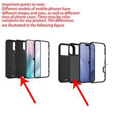 Military-Grade 3-In-1 Shockproof Phone Case, Heavy Duty Anti-Fall Anti-Slip Multi-Layer Protective Waterproof Scratch-Resistant Full-Body Protective Cover, Universal Phone Case, Practical Daily/Chinese New Year Gift - Black - View 5