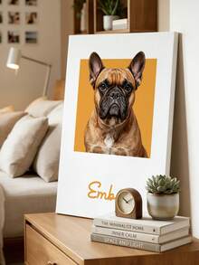 1pc Customized Photo Canvas Painting, Personalized Art Gift, Pet Oil Painting, Can Print Your Photo On Customized Wall, Suitable For Bedroom, Living Room, Wedding, Pet, Family, Love, Couple, Friends And Other Occasions, Photo Can Be Used As Decorative Painting, Also As Christmas Gift, Gift For Close Friends, Family, Birthday Gift, Gift For Family/Friends/Girlfriend/Boyfriend, Or Valentine's Day Gift. - Style 1 - View 4