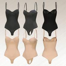 Men Shapewear Bodysuits - Black - View 5
