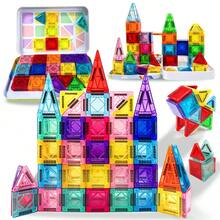 50/70/100pcs Magnetic Building Blocks, 2-In-1 Magnetic Construction Set, STEM Stacking Montessori Learning Toy, Suitable For Boys And Girls Aged 3+ Preschool Kindergarten Play Gift, Mixed Colors - Multicolor - View 11