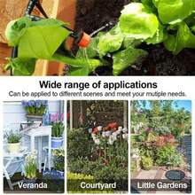 30m 100ft Automatic Drip Irrigation System Garden Plant Self Watering Hose Kit - Black - View 3