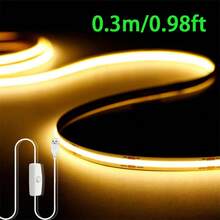 شريط إضاءة LED مرن COB عالي السطوع 5/3/2/1 متر، توصيل مباشر عبر USB، تحكم بمفتاح زر، شريط إضاءة ديكوري فائق النحافة، مناسب للخزائن والمرايا والأسقف والمطابخ والغرف النوم والمكاتب، إضاءة حشو وديكور جداري وإضاءة خلفية متعددة السيناريوهات - شريط LED - مشاهدة 15
