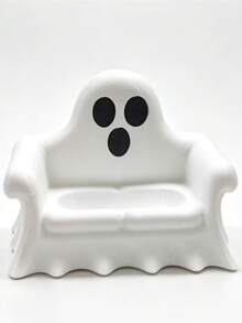 1 Peça Bandeja de Armazenamento em Formato de Sofá de Fantasma de Halloween, Design Criativo e Fofo de Rosto de Fantasma, Textura Branca Fosca, Pode Armazenar Anéis, Brincos, Elásticos de Cabelo e Outros Pequenos Acessórios, Decoração de Mesa com Atmosfera de Halloween, Decoração Macia Criativa para Penteadeira e Escrivaninha - Multicolorido - Visão 10