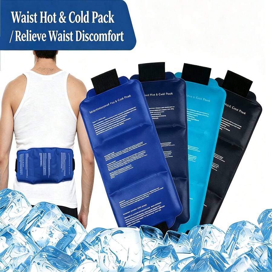 Extra Large Multi-Part Temperature Control Therapy Wrap | Knee, Waist, Back, Shoulder, Neck Universal Cold/Hot Dual-Mode Gel Core Cold/Hot Therapy Band - Extra Large Coverage + Adjustable Tightness - Ice Bag - View 1