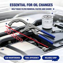 Automotive Oil Filter Pliers Wrench, Adjustable Multi-Size Oil Filter Removal Tool, Serrated Jaw Firm Grip, Comfort Blue Handle, Perfect For Car Motorcycle Truck DIY Oil Change Repair - 8 Inches - View 3