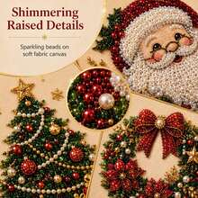 Christmas Pearl Beaded Diamond Painting Kit With Frame, Holiday Wall Decor For Adults, Elegant Home Wall Display, Thoughtful Holiday Gift For Family And Friends, Ideal Christmas Gift For Living Room, Bedroom And Indoor Decoration - A - View 6