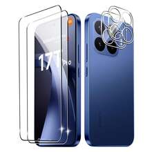 2pcs Tempered Glass Screen Protector + 2pcs Lens Protector Compatible With Xiaomi 17T/ 17T Pro 9H Anti-Fingerprint Anti-Shatter Bubble-Free Screen Protector - Clear - View 9