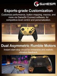 GameSir G7 Pro 8K PC Champion Edition Wireless Gaming Controller, Compatible With Windows, Steam, Switch 2/1, Android, IOS Phones, 8K Polling Rate, Magnetic TMR Joystick, Hall Effect Micro Trigger Joystick, Phone Controller - Champion Edition - View 10