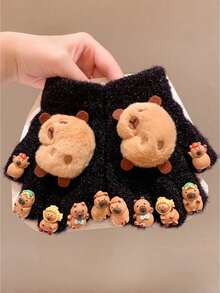 1 Pair Kids Cute Cartoon Paw Print Warm Gloves, Fashionable And Versatile, Suitable For Girls And Boys - Multicolor - View 6