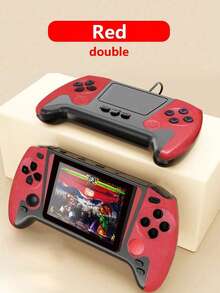 Consola de juegos portátil Q21, reproductor de videojuegos portátil con 500 juegos retro, pantalla HD de 3.5", batería recargable, conexión a TV, esquema de color clásico rojo azul/azul/rojo/blanco - Multicolor - Ver 16