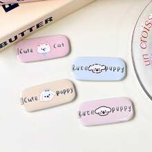 1pc Cute Cartoon Dog Adhesive Makeup Mirror Phone Stand, Foldable Horizontal & Vertical Mirror, Compact & Portable - Multicolor - View 3