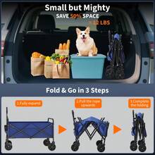 Portable Shopping Carts - Blue - View 3