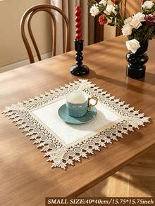 ABEST6522 Home&Living store 100% 聚酯纖維刺繡長方形正方形桌布 桌巾 家居裝飾 派對裝飾 婚禮系列 1件裝 - 彩色 - 查看 16