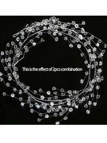 1pc-Christmas Crystal Strings, 39-Inch Christmas Tree Ornaments, Clear Crystal Decorative Strings, Suitable For DIY Crafts, Table Centerpieces, Holiday Decorations, Weddings, And New Year's Gifts - Multiple Styles - View 10