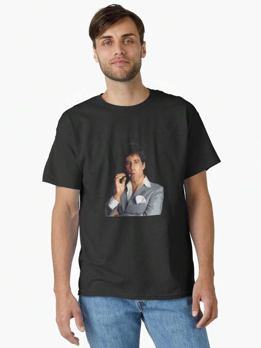 Men T-Shirts - 黑色 - 查看 1