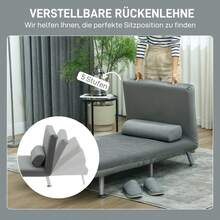 Silla Cama Plegable con Respaldo Ajustable, Color Gris Oscuro, Disponible en Sitio - Gris + poliéster - Ver 5