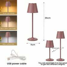 Wireless Touch Sensor LED Desk Lamp With USB Charging Port, Touch Switch - Sensitive Finger Sensing, 3-Color Light Modes, Multiple Brightness, Portable Night Light, Detachable - 2 Heights, Suitable For Home, Office, Outdoor And Restaurant - Modern Design - 檯燈 - 查看 13