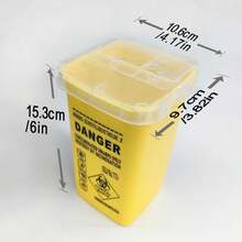 1/3pcs Black & Yellow Blade Collection Box, Razor Blade Removal Box, Tattoo Needle Disposal Box, Convenient And Easy To Use, Suitable For General Public And Tattoo Artists. Bedroom Decor, Suitable For...Tattoo Needle Removal Container, Product May Be Affected By Built-In Lid During Transportation. - Multicolor - View 4
