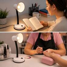 -Style Desk Lamp With Flexible Arm For Reading Or Tasks - US A Type Plug(110-127V) - View 3