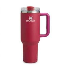 Stanley Ouencher Tumbler, Stainless Steel Insulated Cup, Leakproof Lid & Straw, Portable Handle, Cupholder Compatible, Large Capacity. Ideal Gift For Men & Women For Various Holidays - 玫瑰紅 - 查看 1
