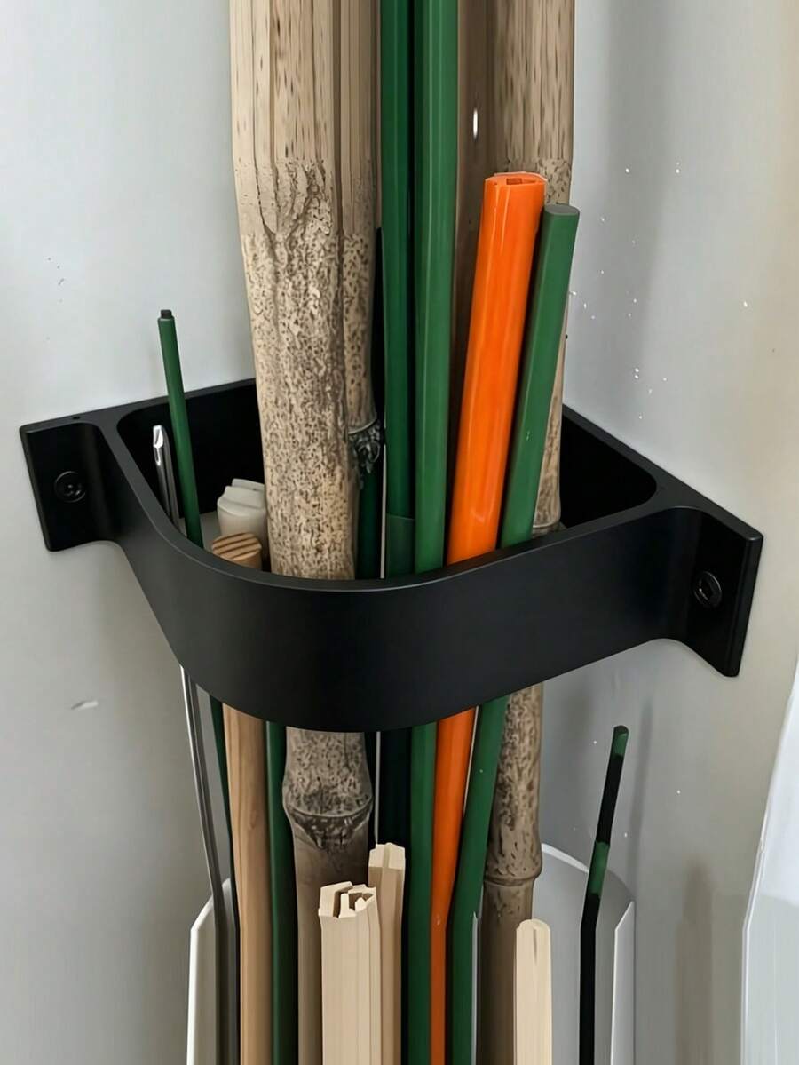 Wall-Mounted Corner Tool Storage Rack - Drill-Install Broom, Mop And Long-Handle Tool Holder - Suitable For Garage, Workshop And Yard