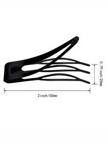24pcs Crocodile Hair Clips, 1.8 Inch Single Tooth Hair Clips, Hair Styling And Dyeing Hair Accessories, Silver - Black Side Clip - View 6