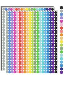 10 Pcs. Colorful Mini Round Graffiti Stickers, Hand-Writable, Colorful Dot Labels, Classification Identification Stickers, Self-Adhesive Round Sealing Stickers, Blank Color Mark Stickers - Colored Dot Labels - View 7