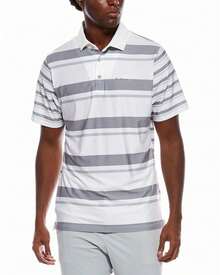 Ben Sherman Mixed Mod Stripes Tech Jersey Sports Fit Polo Shirt - Gray - View 4