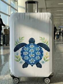 Fresh Ocean Element Sea Turtle Print Luggage Protective Cover, Suitable For 18-32 Inch Suitcases, With Strong Elasticity To Protect Luggage (Anti-Scratch, Anti-Dust) And Decorate Luggage (Turn Regular Suitcase Into Personalized One), Luggage Cover, Travel Accessory. - Multicolor - View 31