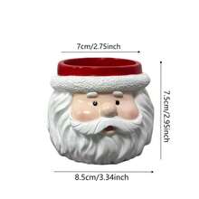 1pc Santa Claus Shaped Succulent Planter, Cute Cartoon Resin Flower Pot, Suitable For Indoor/Outdoor Desktop Greenery Decoration, Teacher's Day, Christmas Gift - Christmas Mini Flower Pot - View 4