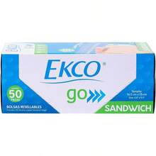 Go Resealable Sandwich Bags 50 Pieces - Multicolor - View 1