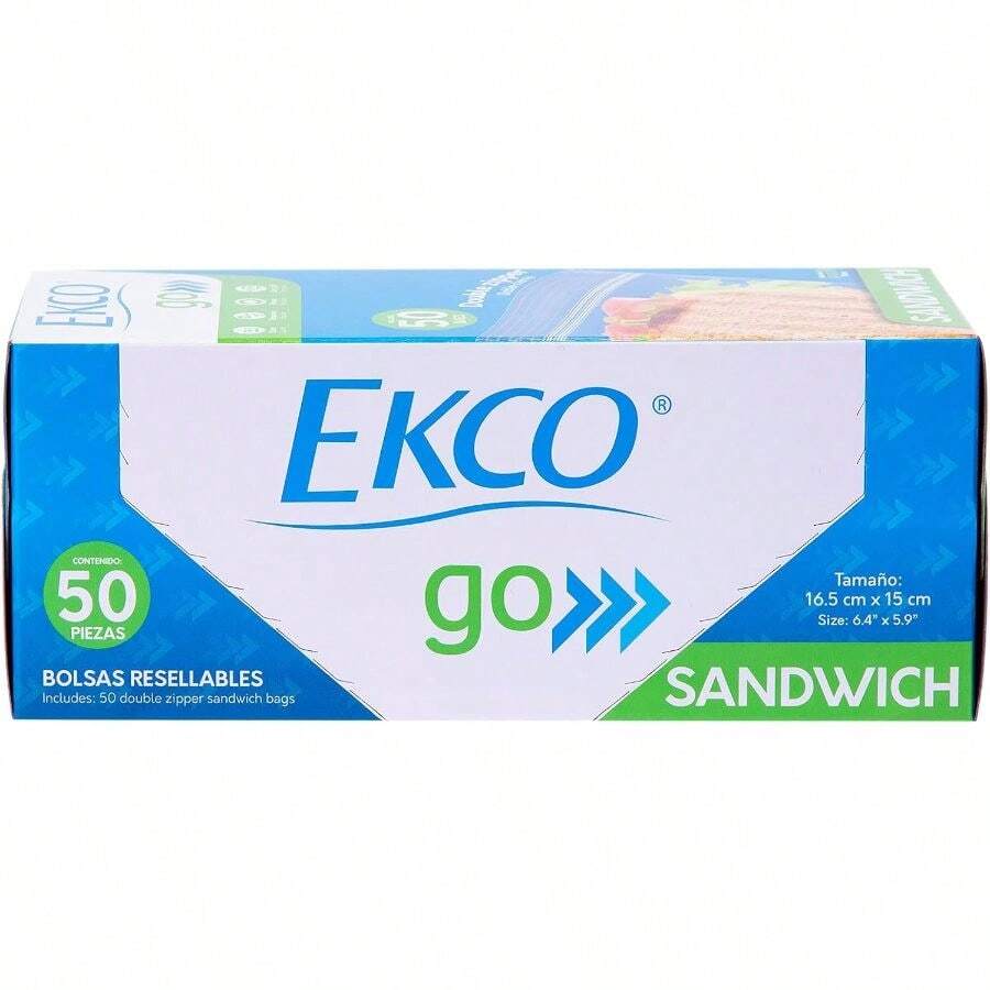 Go Resealable Sandwich Bags 50 Pieces - Multicolor - View 1