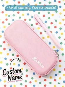 Customized Name Large Capacity Pencil Case, Storage Bag, Personalized Organizer, Suitable For Office, University And Daily Use, Beautiful Desktop Organizer, Personalized Storage Box, Desktop Accessory Gift, Back To School Gift, Teacher's Day Gift - Multicolor - View 9