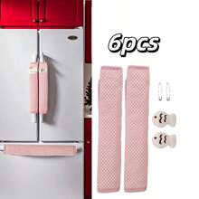 1/2/6pcs Refrigerator Microwave Anti-Oil Door Handle Covers, Washable Pull Door Handle Protectors, Handle Covers, Suitable For Microwave, Oven, Glass Anti-Stain Door, Door, Swing Rope, Kitchen Decor, Home Decor, Farmhouse Decor, All Season Use - Multicolor - View 17