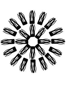 24pcs Crocodile Hair Clips, 1.8 Inch Single Tooth Hair Clips, Hair Styling And Dyeing Hair Accessories, Silver - Black Side Clip - View 5