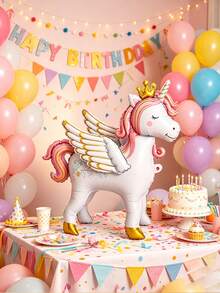 Perfect For Unicorn Theme Party, Birthday Party Decoration, Theme Party Decoration, Photo Props, Atmosphere Decoration, Carnival Party Arrangement - Multicolor - View 1