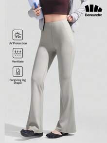 Beneunder Women's High-Elasticity Light-Sculpting Flare-Leg Pants HE008 - Grey - View 1
