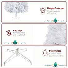 6FT Iron Leg White Christmas Tree With 400 Branches - As Pic - View 4
