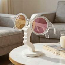 Creative Face-Shaped Glasses Holder, Desktop Glasses Storage Rack, Fashion Glasses Display Stand, Decorative Glasses Rack, Suitable For Office Desk, Bedroom Nightstand, Entryway, Home Decor - A - View 8