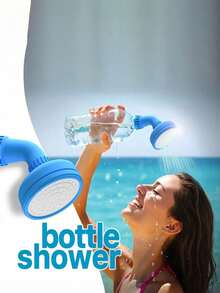 Outdoor Personal Shower Head Adapter For Bottles, Portable Shower Head Adapter For Camping, Hiking, RV Travel, Outdoor Sports - Multicolor - View 1