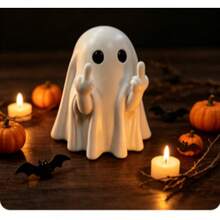 Halloween Cross-Border Ghost Decor Home & Garden Ghost Little Ghost Resin Crafts Home & Garden Decor, Desk Decor, Halloween, School, Skeleton, Grim Reaper, Werewolf, Pumpkin Print, Ghost Print, Werewolf Room Decor Home Decor Halloween Decor - A - View 6