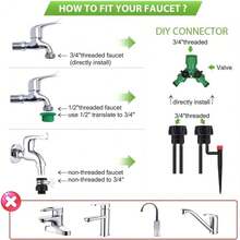 30m 100ft Automatic Drip Irrigation System Garden Plant Self Watering Hose Kit - Black - View 9