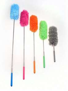 Ultra-Fine Microfiber Duster, Flexible Brush Head, Scratch-Resistant, Washable, Suitable For Office, Car, Computer, Air Conditioner Cleaning, Multi-Functional Dust Cleaning Tool, Telescopic Handle - A - View 4