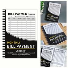 3/1 Spiral Bound Bill Payment Tracker Notebook, Monthly Budget Planner With Expense Payment Records & Savings Overview, Durable Paper English Version Financial Management Book, Suitable For Students, Office Workers, Home Budget Management - Multi-style 2 - View 6