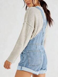 Women Denim Overalls & Jumpsuits - Baby Blue - View 5