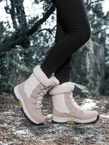 Women's Snow Boots, Winter Thermal Lined Thickened Style, Comfortable Wear, Durable And Anti-Slip, Suitable For Winter Snow Season Travel And Daily Versatile Wear. - Off-white - View 8